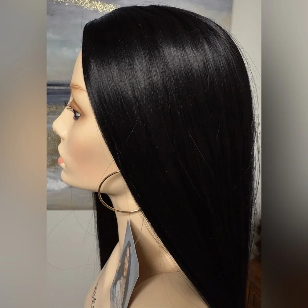 HAIR, 28” Straight, Center Part, Jet Black - Picture 3 of 11